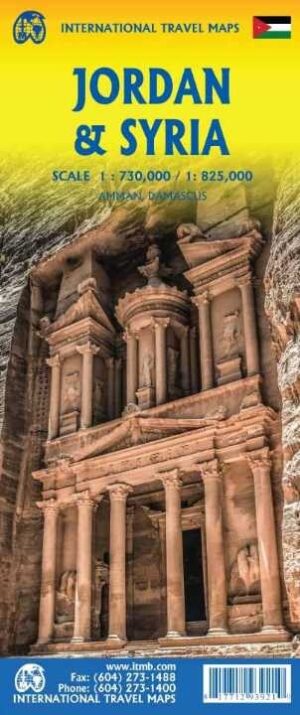 ITM Syria + Jordan | landkaart, autokaart 9781771293921  International Travel Maps   Landkaarten en wegenkaarten Jordanië, Syrië, Irak