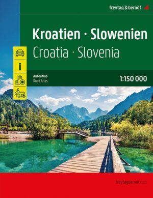 Wegenatlas Kroatie, Slovenie 1:150.000 9783707924633  Freytag & Berndt Wegenatlassen  Wegenatlassen Westelijke Balkan