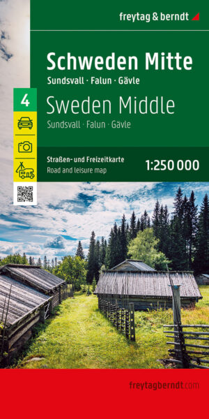 Zweden Midden | autokaart, wegenkaart 1:250.000 9783707925029  Freytag & Berndt Zweden 1:250.000  Landkaarten en wegenkaarten Midden Zweden