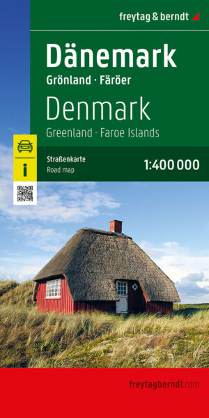 Denemarken | autokaart, wegenkaart 1:400.000 9783707925043  Freytag & Berndt   Landkaarten en wegenkaarten Denemarken