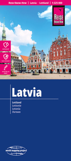 Letland landkaart, wegenkaart 1:325.000 9783831775286  Reise Know-How Verlag WMP, World Mapping Project  Landkaarten en wegenkaarten Riga & Letland
