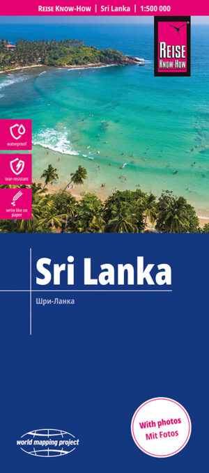 Sri Lanka landkaart, wegenkaart 1:500.000 9783831775439  Reise Know-How Verlag WMP, World Mapping Project  Landkaarten en wegenkaarten Sri Lanka