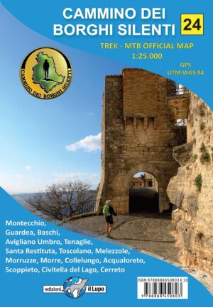 Cammino dei Borghi Silenti 1:25.000 wandelkaart (nr. 24) 9788888450803  Edizioni Il Lupo   Wandelkaarten Umbrië