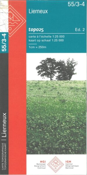 NGI-55/3-4  Bra-Lierneux, Manhay | topografische wandelkaart 1:25.000 9789462356757  Nationaal Geografisch Instituut NGI Wallonië 1:25.000  Wandelkaarten Wallonië (Ardennen)