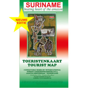 Suriname Toeristenkaart 1:1.300.000 HEBRISURI  Hebri   Landkaarten en wegenkaarten Suriname, Frans en Brits Guyana