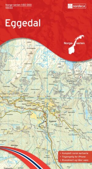 Topografische wandelkaart 10033 Eggedal 1:50.000 7071940100337  Nordeca Norge Serien  Wandelkaarten Zuid-Noorwegen