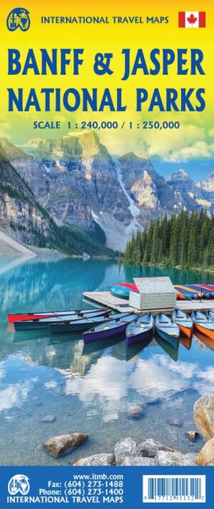 ITM Banff and Jasper National Parks | landkaart, autokaart 1:240.000 / 250.000 9781771291132  International Travel Maps   Landkaarten en wegenkaarten Canadese Rocky Mountains