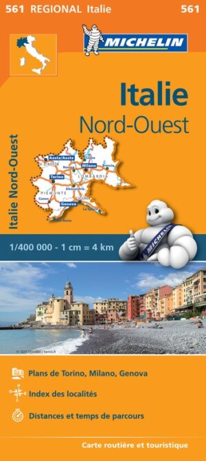 561 Italie NW | Michelin  wegenkaart, autokaart 1:400.000 9782067183919  Michelin   Landkaarten en wegenkaarten Noord-Italië