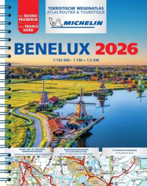 Benelux Wegenatlas 2026 9782067270459  Michelin Wegenatlassen  Wegenatlassen Benelux
