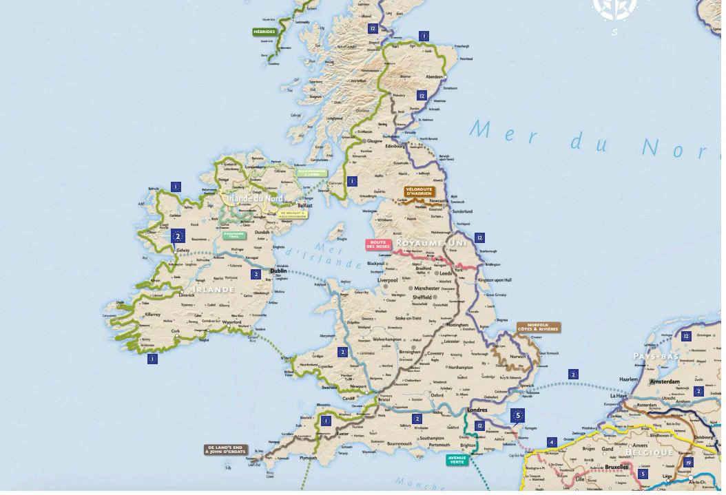 Fietskaart L'Europe à vélo | overzichtskaart fietsroutes Europa 9782487211278 Suzac Fietskaarten Europa Fietskaart L'Europe à vélo | overzichtskaart fietsroutes Europa 9782487211278 Suzac Fietskaarten Europa