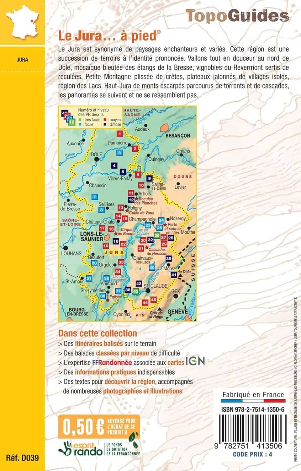 D039 Le Jura... à pied | wandelgids 9782751413506 FFRP Topoguides Wandelgidsen Franse Jura D039 Le Jura... à pied | wandelgids 9782751413506 FFRP Topoguides Wandelgidsen Franse Jura