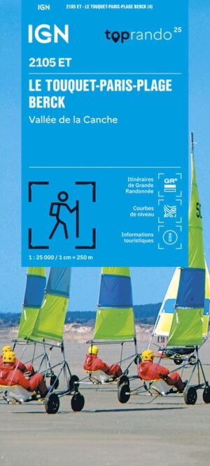 wandelkaart 2105ET Le Touquet - Paris-Plage 1:25.000 9782758557036  IGN IGN 25 Picardië & Nord  Wandelkaarten Picardie, Nord