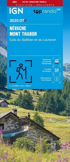 3535OTR Névache,  Mont Thabor,  Cols du Galibier & Lautaret | wandelkaart 1:25.000 9782758557678  IGN IGN 25 version résistante  Wandelkaarten Haute-Provence, Verdon, Var