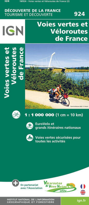 924 Fietskaart Frankrijk - overzichtskaart LF routes 1:1.000.000 9782758559801  IGN   Fietskaarten, Meerdaagse fietsvakanties Frankrijk