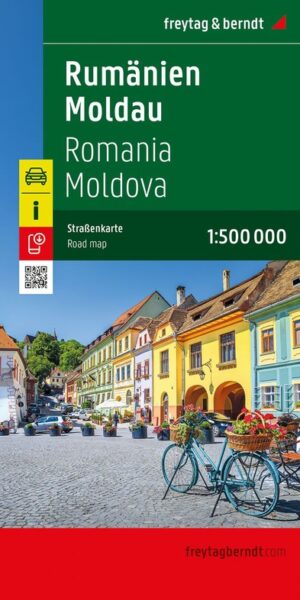 Roemenie/Moldavie | autokaart, wegenkaart 1:500.000 9783707924114  Freytag & Berndt   Landkaarten en wegenkaarten Roemenië, Moldavië