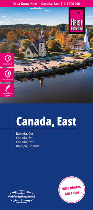 Canada, Oost | landkaart, wegenkaart 1:1.900.000 9783831775248  Reise Know-How Verlag WMP, World Mapping Project  Landkaarten en wegenkaarten Midden en Oost-Canada