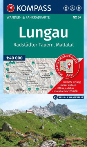 Kompass wandelkaart KP-67 Lungau - Radstädter Tauern 9783991544579  Kompass Wandelkaarten Kompass Oostenrijk  Wandelkaarten Salzburger Land & Stiermarken