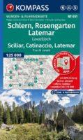 Kompass wandelkaart KP-651  Rosengarten  1:25.000 9783991544784  Kompass Wandelkaarten KP25 Zuid-Tirol, Dolomieten  Wandelkaarten Zuid-Tirol, Dolomieten