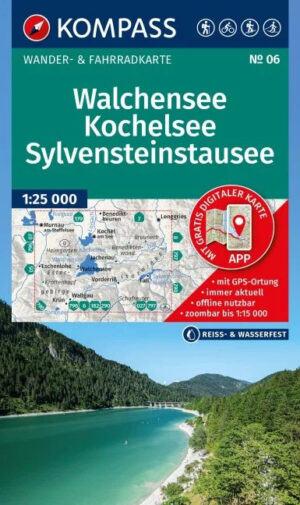Kompass wandelkaart KP-06  Walchensee, Kochelsee 1:25.000 9783991545460  Kompass Wandelkaarten Kompass Oberbayern  Wandelkaarten Beierse Alpen