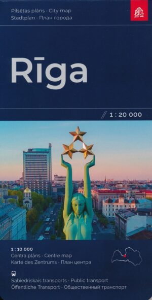 Riga 1:10.000 / 20.000 9789984074344  Jana Seta   Stadsplattegronden Riga & Letland