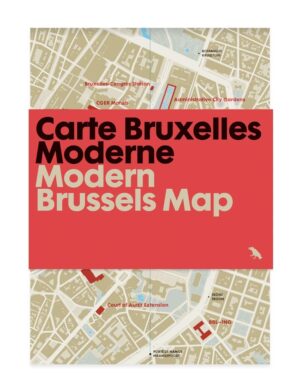 Modern Brussels Map 9781912018178 Gigou, Jacinthe Blue Crow Media Blue Crow Architecture Maps  Landkaarten en wegenkaarten Brussel