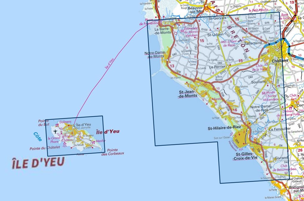 wandelkaart 1126OT Île d'Yeu , St-Jeans-d-Monts 1:25.000 9782758555681 IGN IGN 25 Charente, Vendée Wandelkaarten Vendée, Charente wandelkaart 1126OT Île d'Yeu , St-Jeans-d-Monts 1:25.000 9782758555681 IGN IGN 25 Charente, Vendée Wandelkaarten Vendée, Charente