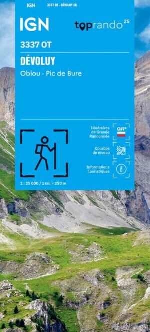wandelkaart 3337OT Dévoluy, Obiou, Pic de Bure 1:25.000 9782758557548  IGN IGN 25 Franse Alpen/ zuidhelft  Wandelkaarten Écrins, Queyras, Hautes Alpes