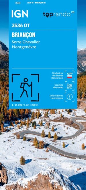 wandelkaart 3536OT Briançon, Montgenèvre 1:25.000 9782758559405  IGN IGN 25 Franse Alpen/ zuidhelft  Wandelkaarten Écrins, Queyras, Hautes Alpes