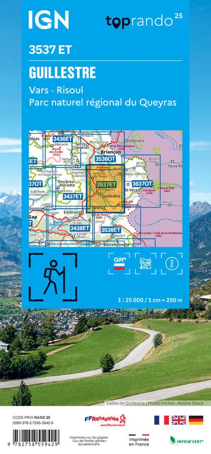 wandelkaart 3537ET Guillestre, Vars, Risoul 1:25.000 9782758559429 IGN IGN 25 Franse Alpen/ zuidhelft Wandelkaarten Écrins, Queyras, Hautes Alpes wandelkaart 3537ET Guillestre, Vars, Risoul 1:25.000 9782758559429 IGN IGN 25 Franse Alpen/ zuidhelft Wandelkaarten Écrins, Queyras, Hautes Alpes