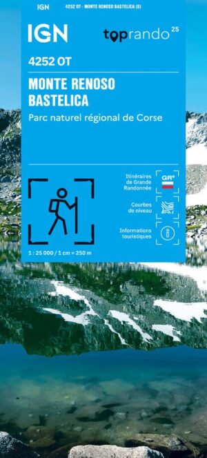 wandelkaart 4252OT Monte Renoso, Bastelica 1:25.000 9782758559641  IGN IGN 25 Corsica  Wandelkaarten Corsica