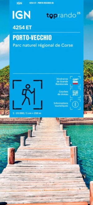 wandelkaart 4254ET Porto Vecchio 1:25.000 9782758559696  IGN IGN 25 Corsica  Wandelkaarten Corsica