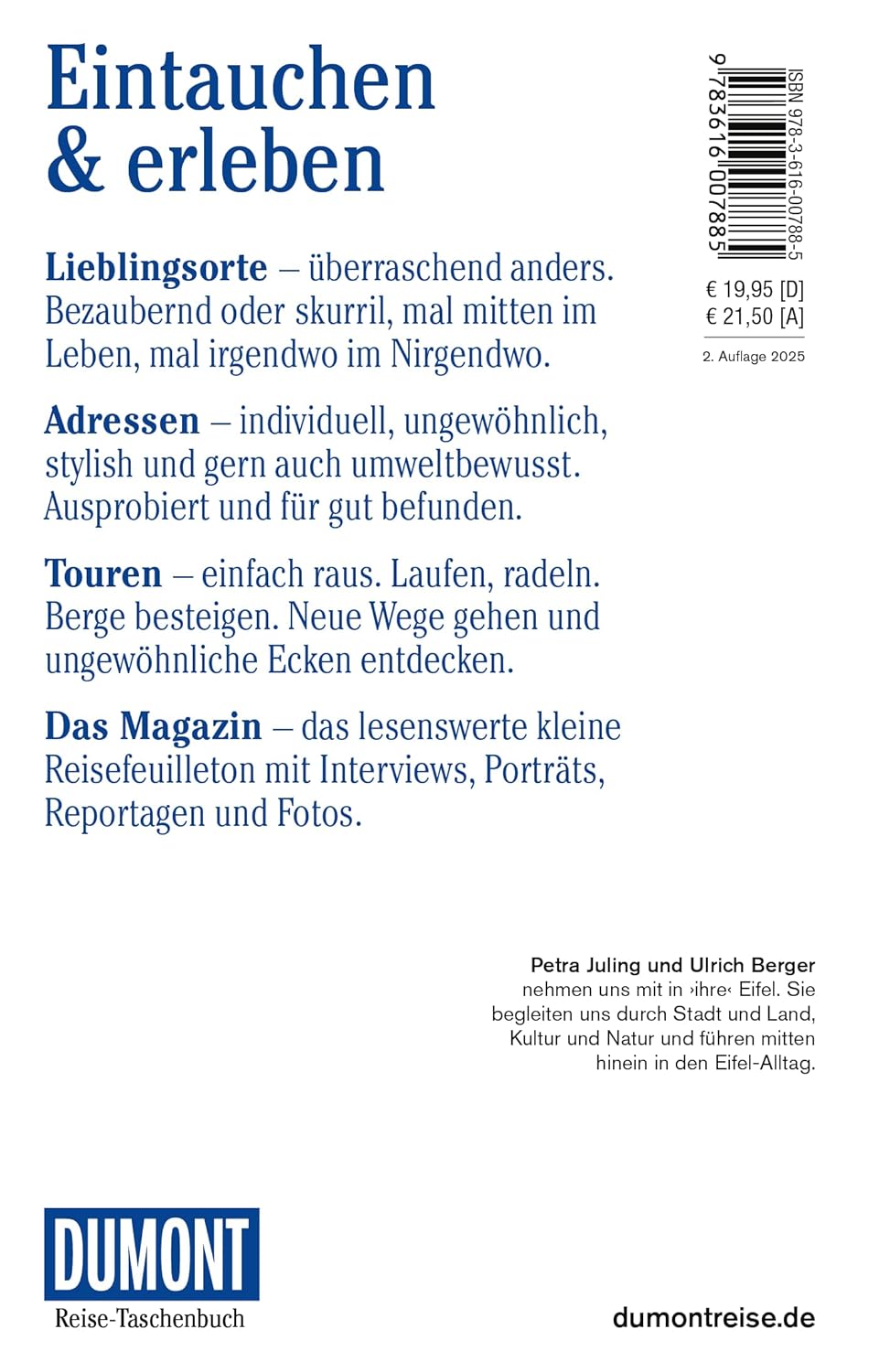 Eifel | Dumont Reise-Taschenbuch reisgids 9783616007885 Dumont Reise-Taschenbücher Reisgidsen Eifel Eifel | Dumont Reise-Taschenbuch reisgids 9783616007885 Dumont Reise-Taschenbücher Reisgidsen Eifel