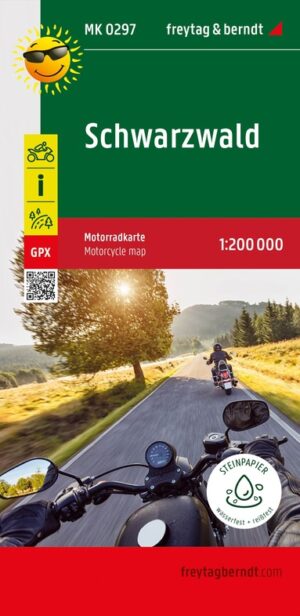 Motorkaart Zwarte Woud 1:200.000 9783707919820  Freytag & Berndt Motorkaarten  Landkaarten en wegenkaarten, Motorsport Zwarte Woud