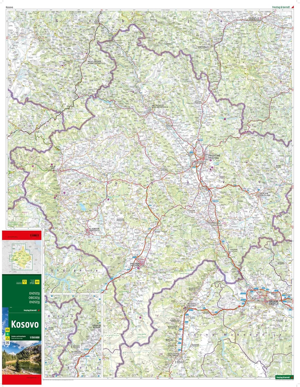 Kosovo Map | autokaart, wegenkaart 1:150.000 9783707922875 Freytag & Berndt Landkaarten en wegenkaarten Servië, Bosnië-Hercegovina, Kosovo Kosovo Map | autokaart, wegenkaart 1:150.000 9783707922875 Freytag & Berndt Landkaarten en wegenkaarten Servië, Bosnië-Hercegovina, Kosovo