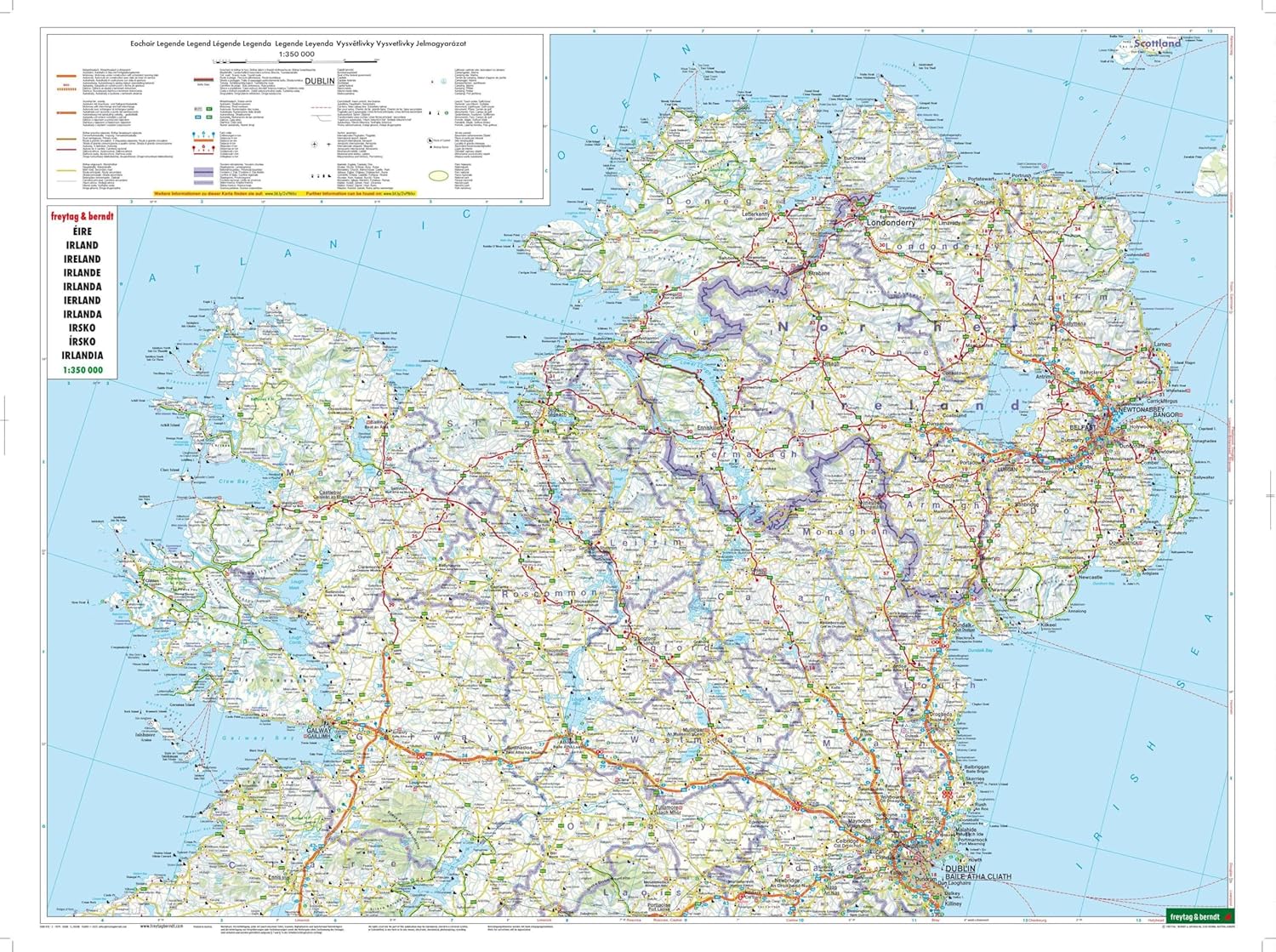 Ierland | autokaart, wegenkaart 1:350.000 9783707925081 Freytag & Berndt Landkaarten en wegenkaarten Ierland Ierland | autokaart, wegenkaart 1:350.000 9783707925081 Freytag & Berndt Landkaarten en wegenkaarten Ierland
