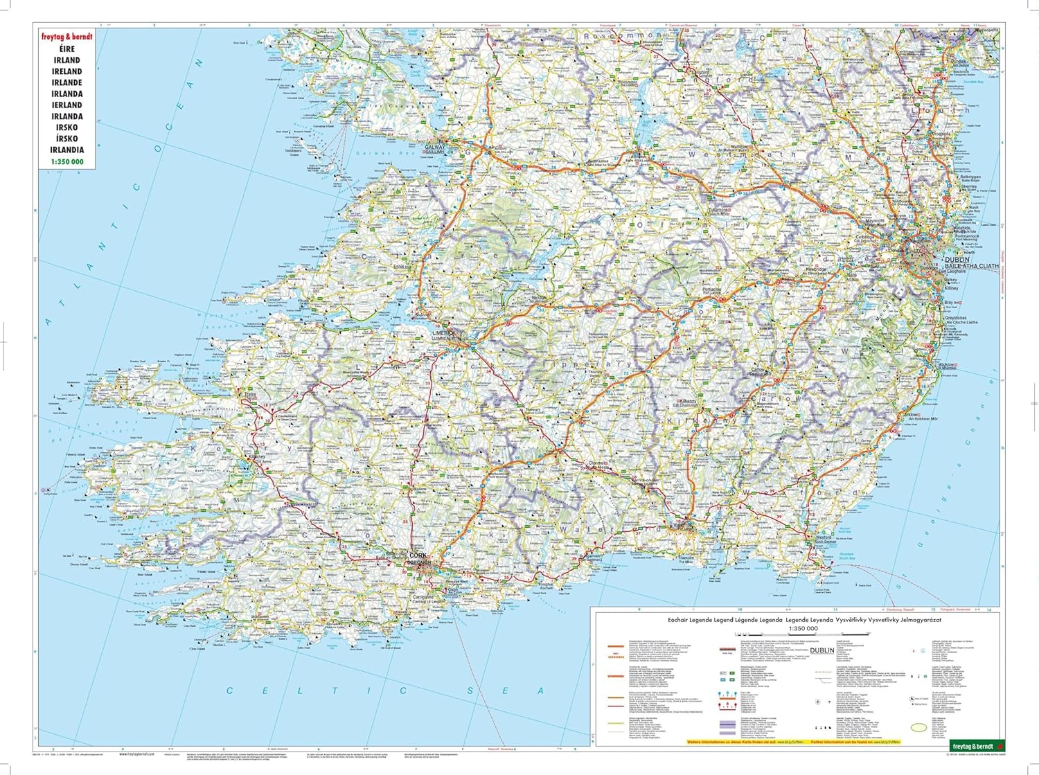 Ierland | autokaart, wegenkaart 1:350.000 9783707925081 Freytag & Berndt Landkaarten en wegenkaarten Ierland Ierland | autokaart, wegenkaart 1:350.000 9783707925081 Freytag & Berndt Landkaarten en wegenkaarten Ierland