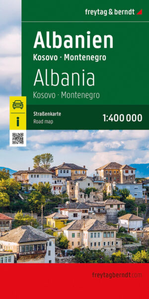 Albanië | autokaart, wegenkaart 1:400.000 9783707925265  Freytag & Berndt   Landkaarten en wegenkaarten Albanië