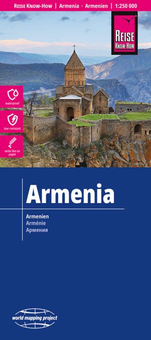 Armenië landkaart, wegenkaart 1: 250.000 9783831774814  Reise Know-How Verlag WMP, World Mapping Project  Landkaarten en wegenkaarten Armenië
