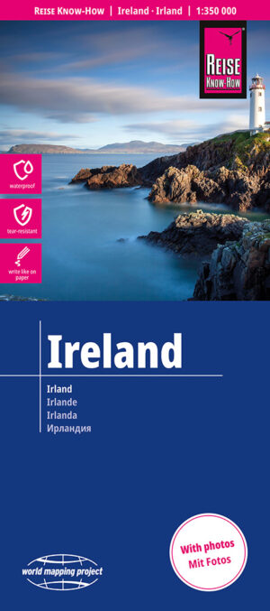 Ierland landkaart, wegenkaart 1:350.000 9783831775187  Reise Know-How Verlag WMP, World Mapping Project  Landkaarten en wegenkaarten Ierland