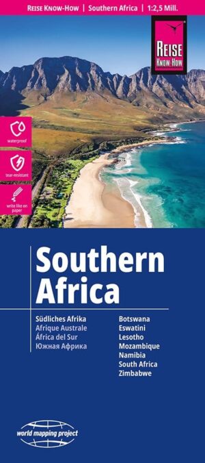Zuidelijk Afrika landkaart, wegenkaart 1:2.500.000 9783831775347  Reise Know-How Verlag WMP, World Mapping Project  Landkaarten en wegenkaarten Zuidelijk-Afrika