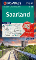 Kompass wandelkaart KP-825 Saarland 9783991544197  Kompass Wandelkaarten Kompass Rheinland-Pfalz  Lopen naar Rome, Wandelkaarten Saarland, Hunsrück