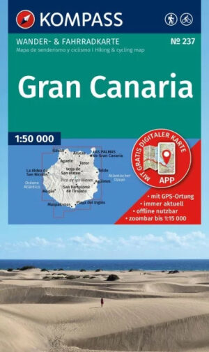 Kompass wandelkaart KP-237 Gran Canaria 1:50.000 9783991544807  Kompass Wandelkaarten   Landkaarten en wegenkaarten, Wandelkaarten Gran Canaria