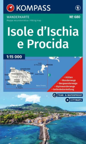 Kompass wandelkaart KP-680 Isola d'Ischia e Procida 1:15.000 9783991545248  Kompass Wandelkaarten Kompass Italië  Wandelkaarten Napels, Amalfi, Cilento, Campanië