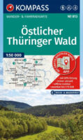 Kompass wandelkaart KP-813 Östlicher Thüringer Wald 9783991545590  Kompass Wandelkaarten Kompass Thüringen  Wandelkaarten Thüringen, Weimar, Rennsteig