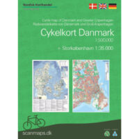 Cykelferiekort 1:510.000 | fietskaart/overzichtskaart Denemarken 9788779671829 Dansk Cyklist Forbund Scanmaps fietskaarten Denemarken  Fietskaarten Denemarken