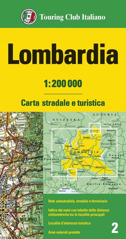 TCI-02 Lombardia 1:200.000 9788836583225 TCI Italië Wegenkaarten Landkaarten en wegenkaarten Turijn, Piemonte TCI-02 Lombardia 1:200.000 9788836583225 TCI Italië Wegenkaarten Landkaarten en wegenkaarten Turijn, Piemonte