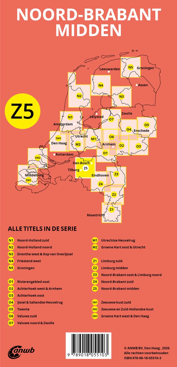 Z5 Noord-Brabant Midden 9789018055103 ANWB ANWB Fiets & wandelknooppunten Fietsgidsen, Wandelkaarten Noord-Brabant Z5 Noord-Brabant Midden 9789018055103 ANWB ANWB Fiets & wandelknooppunten Fietsgidsen, Wandelkaarten Noord-Brabant