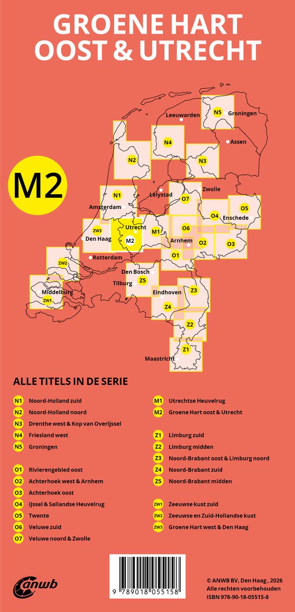 M2 Groene Hart Oost & Utrecht 9789018055158 ANWB ANWB Fiets & wandelknooppunten Fietsgidsen, Wandelkaarten Utrecht M2 Groene Hart Oost & Utrecht 9789018055158 ANWB ANWB Fiets & wandelknooppunten Fietsgidsen, Wandelkaarten Utrecht