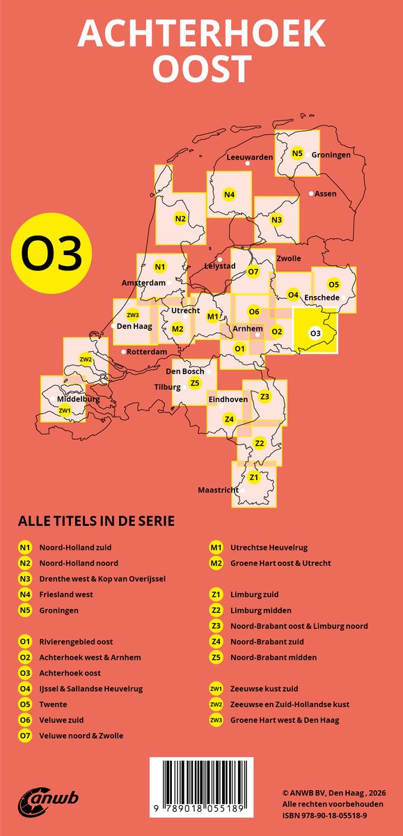 O3 Achterhoek 9789018055189 ANWB ANWB Fiets & wandelknooppunten Fietsgidsen, Wandelkaarten Gelderse IJssel en Achterhoek O3 Achterhoek 9789018055189 ANWB ANWB Fiets & wandelknooppunten Fietsgidsen, Wandelkaarten Gelderse IJssel en Achterhoek