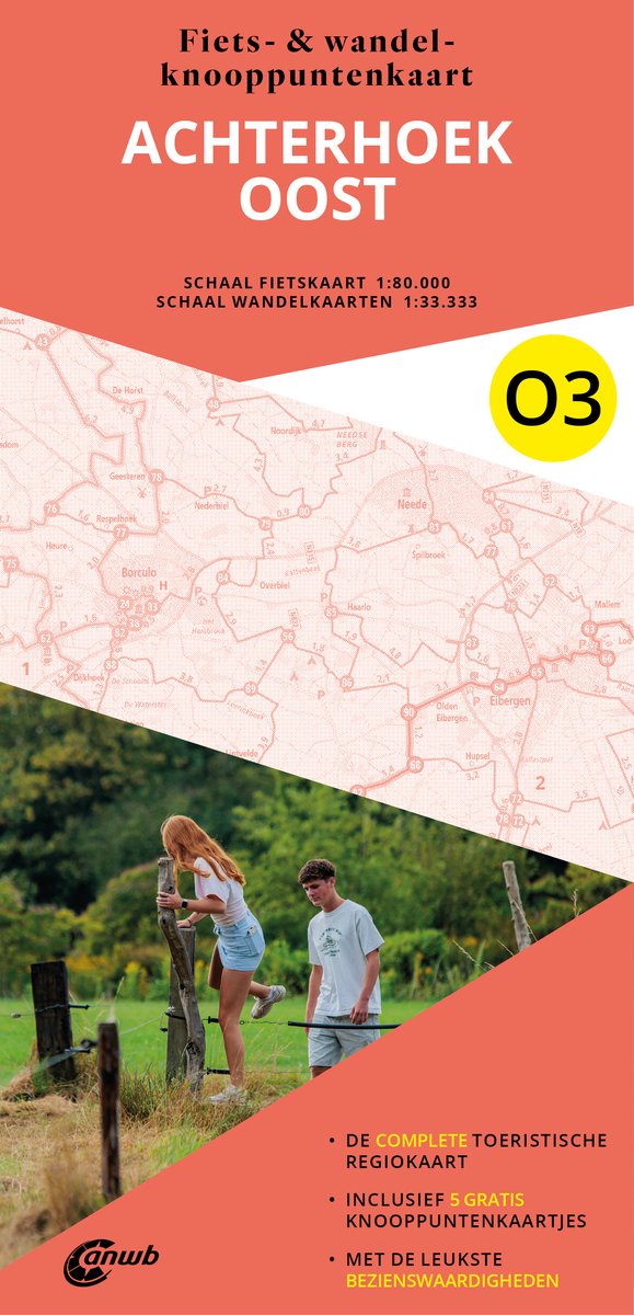 O3 Achterhoek 9789018055189 ANWB ANWB Fiets & wandelknooppunten Fietsgidsen, Wandelkaarten Gelderse IJssel en Achterhoek O3 Achterhoek 9789018055189 ANWB ANWB Fiets & wandelknooppunten Fietsgidsen, Wandelkaarten Gelderse IJssel en Achterhoek